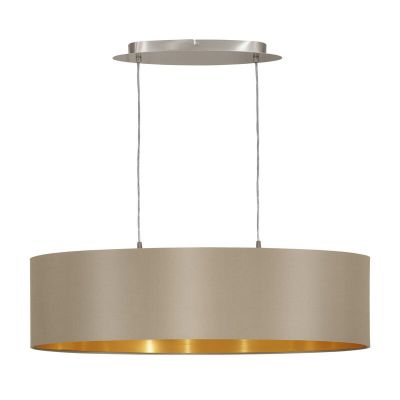 Lampada a sospensione dorata in tessuto, Terme