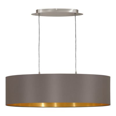 Lampada a sospensione marrone in tessuto, Terme
