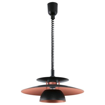 Lampada a sospensione nera in acciaio, Lariana
