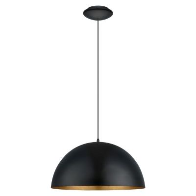Lampada a sospensione semisfera dorata metallo, Geneva