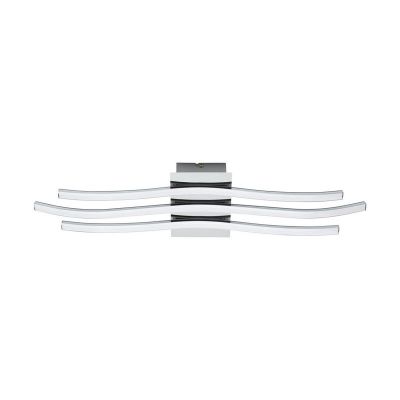 Lampada da soffitto cromata in plastica, Therese, 26W, 3000K LED