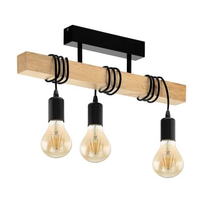 Plafoniera in legno marrone, Anton