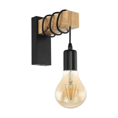 Applique da parete in legno marrone, Anton