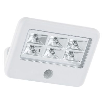 Applique da esterno con sensore di movimento bianca in plastica, Patricia, 0,5W, 4000K LED, IP54