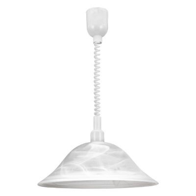 Lampada a sospensione bianca in vetro, Klaas