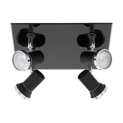 Faretto da soffitto cromato in acciaio, Jasmijn, IP44
