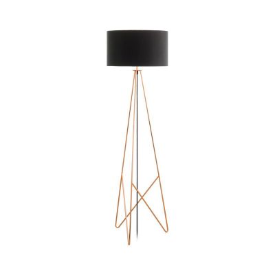 Lampada da terra in rame metallo, Viola, con interruttore