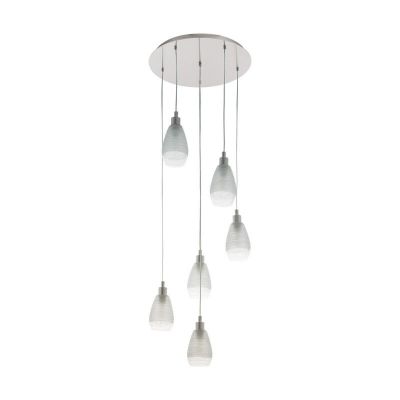 Lampada a sospensione in nichel in vetro, Kik