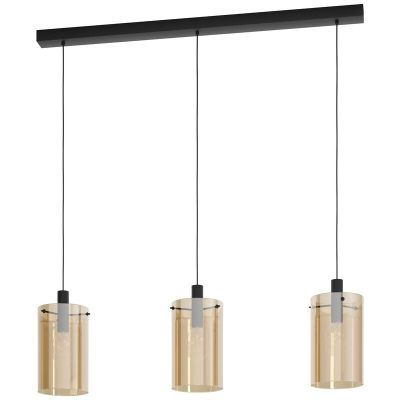 Lampada a sospensione ambrata in vetro, Ritesh