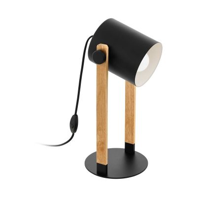 Lampada da tavolo crema in acciaio, Kaspar, con interruttore