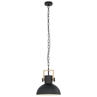 Lampada a sospensione nera metallo, Elmira