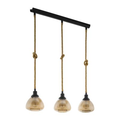 Lampada a sospensione nera in acciaio, Simeon