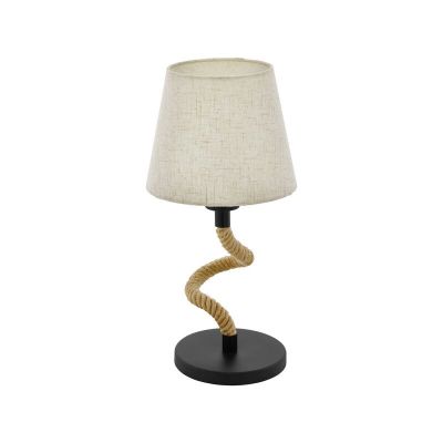 Lampada da tavolo nera in acciaio, Simeon, con interruttore