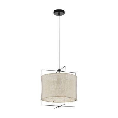 Lampada a sospensione beige in tessuto, Annegien
