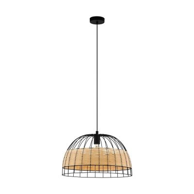 Lampada a sospensione in rattan marrone, Guillaume