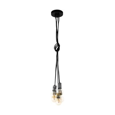 Lampada a sospensione nera in acciaio, Nickolai