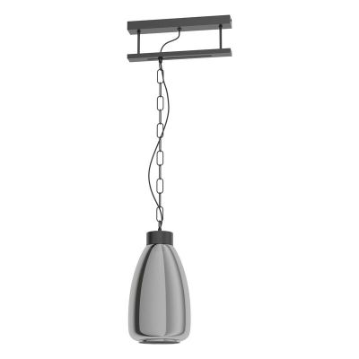 Lampada a sospensione nera in vetro, Annefleur