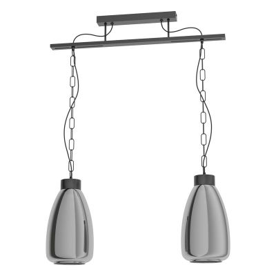 Lampada a sospensione nera in vetro, Annefleur