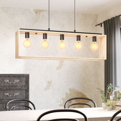Lampada a sospensione in legno, Olaf