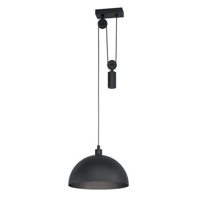 Lampada a sospensione nera in acciaio, Yvette