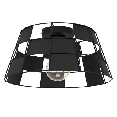 Lampada da soffitto nera in alluminio, Nelly