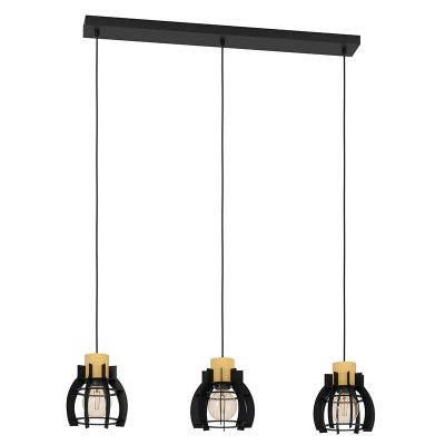 Lampada a sospensione nera in alluminio, Redouan