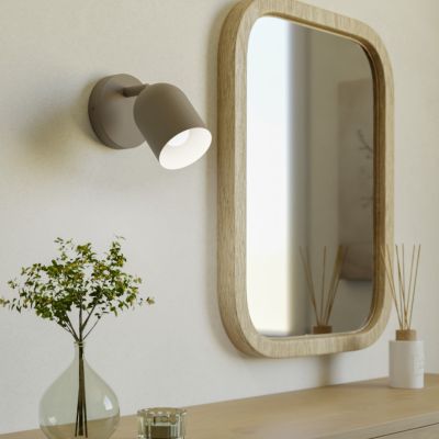 Faretto da parete marrone in acciaio, Tjitte