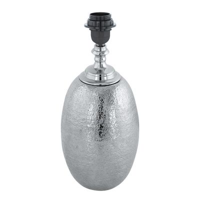 Lampada da tavolo senza paralume in nichel in alluminio, Abdel, con interruttore