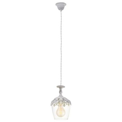 Lampada a sospensione bianca in vetro, Fredda