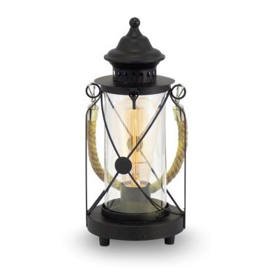 Lampada da tavolo nera in acciaio, Katoo, con interruttore