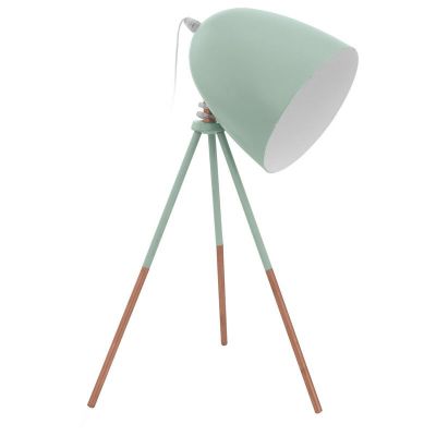 Lampada da tavolo verde metallo, Jezebel, con interruttore