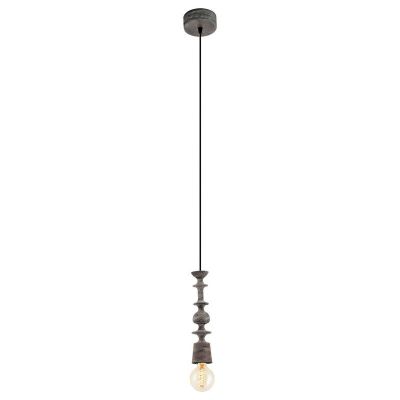 Lampada a sospensione in legno nera, Abel