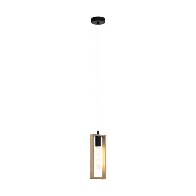 Lampada a sospensione in legno marrone, Elroy