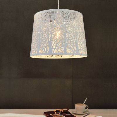 Lampada a sospensione bianca in acciaio, Nika