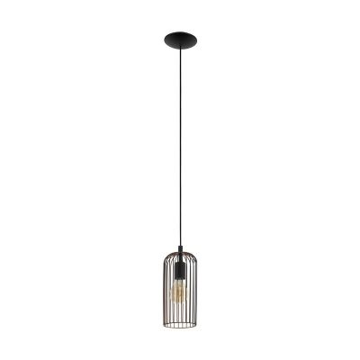 Lampada a sospensione nera in acciaio, Silje