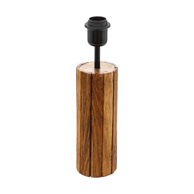 Lampada da tavolo in legno marrone, Jayvano, con interruttore