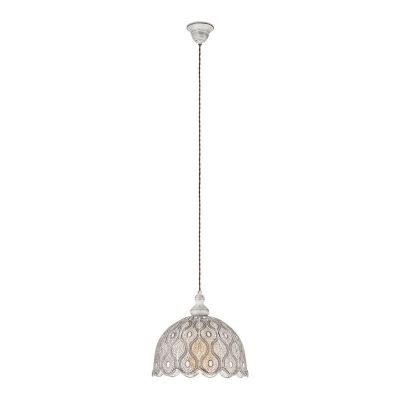 Lampada a sospensione bianca in acciaio, Abdelrahman