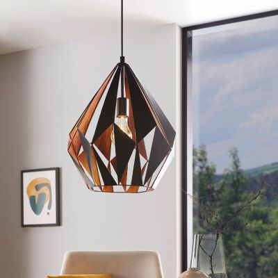 Lampada a sospensione nera metallo, Acri