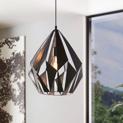 Lampada a sospensione nera metallo, Acri