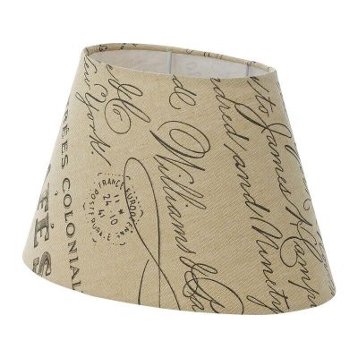 Paralume Rurale Noah Tessuto Stampato Beige/Marrone