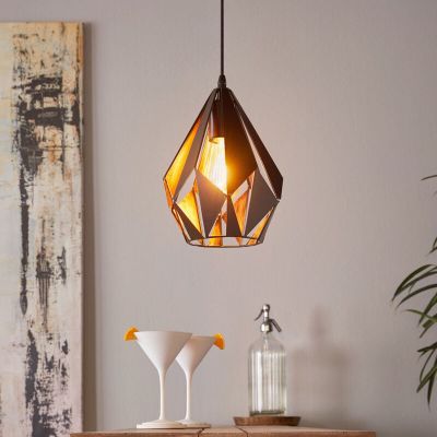 Lampada a sospensione nera metallo, Acri
