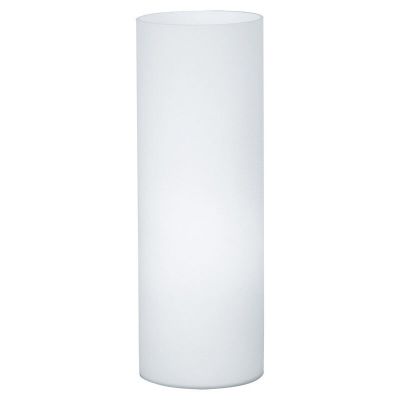 Lampada da tavolo bianca in vetro, Basken, con interruttore