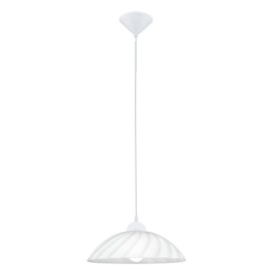 Lampada a sospensione bianca in vetro, Kaj