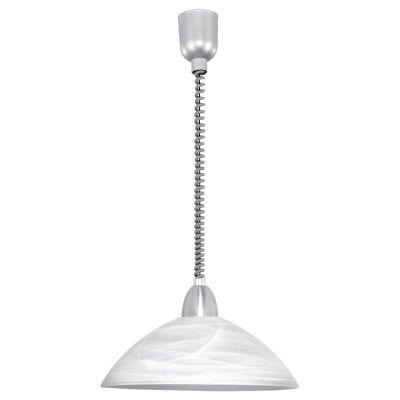 Lampada a sospensione bianca in vetro, Brandon