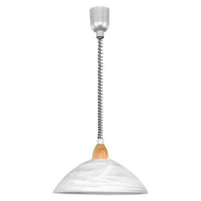 Lampada a sospensione bianca in vetro, Brandon