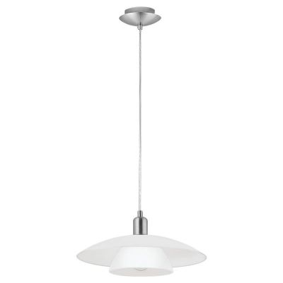 Lampada a sospensione bianca in vetro, Lariana