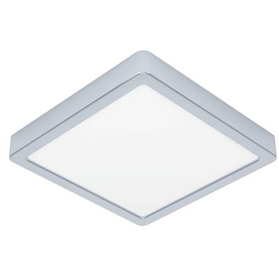 Lampada da soffitto da bagno cromata in plastica, Geraldo, 17W, 3000K LED, IP44