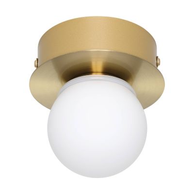 Lampada da soffitto dorata in acciaio, Escha, 3,3W, 3000K LED