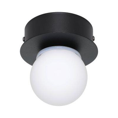 Lampada da soffitto nera in acciaio, Escha, 3,3W, 3000K LED