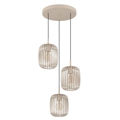 Lampada a sospensione beige in acciaio, Pietro